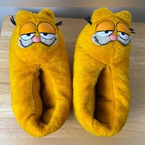 Garfield Plush Adult Slippers NO TAG NO SIZE Retro Nostalgia VTG 80s Collectible
